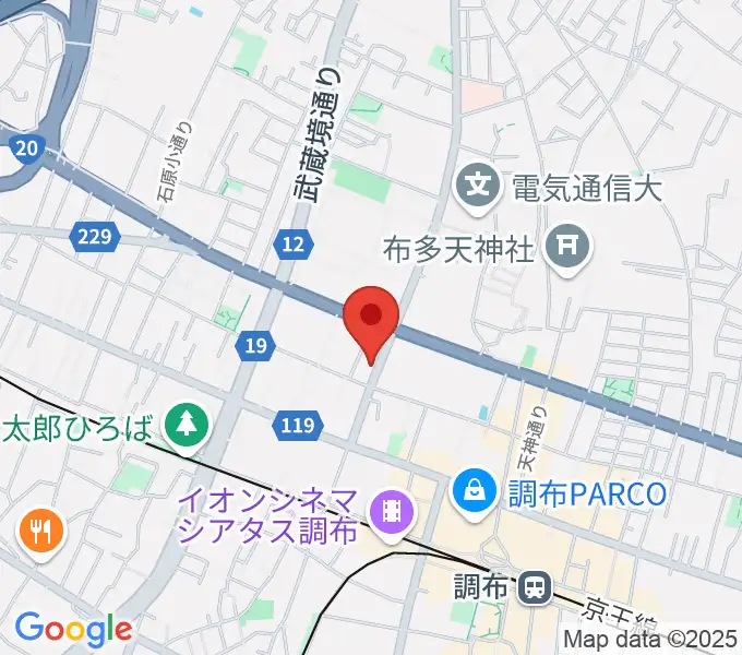 ちょうふ音楽教室の地図