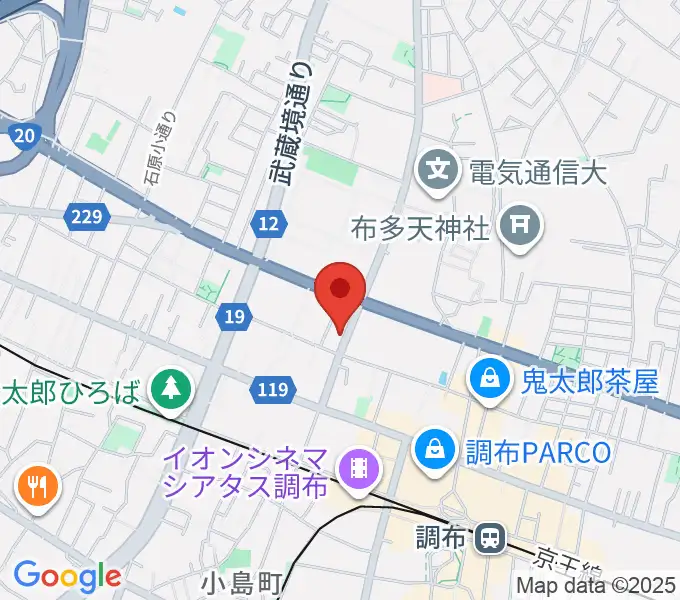 ちょうふ音楽教室の地図