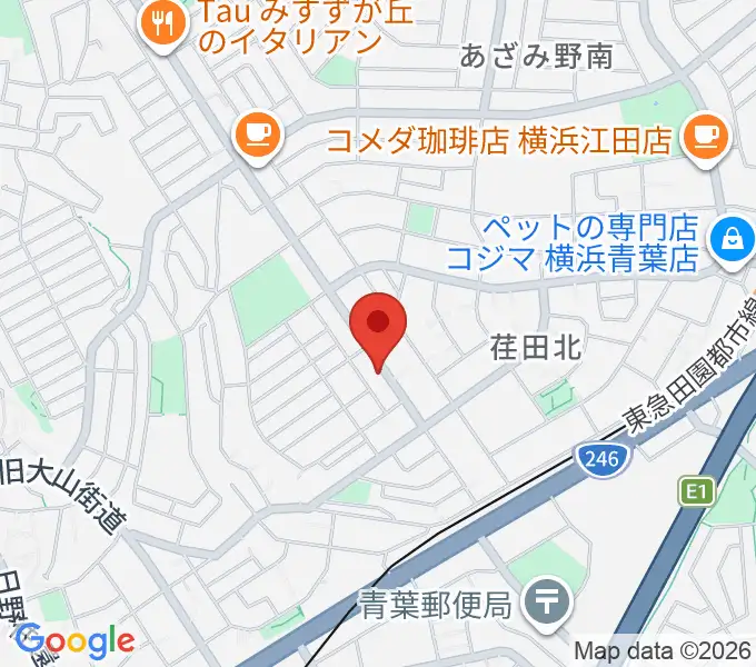 青葉マンドリン教室の地図