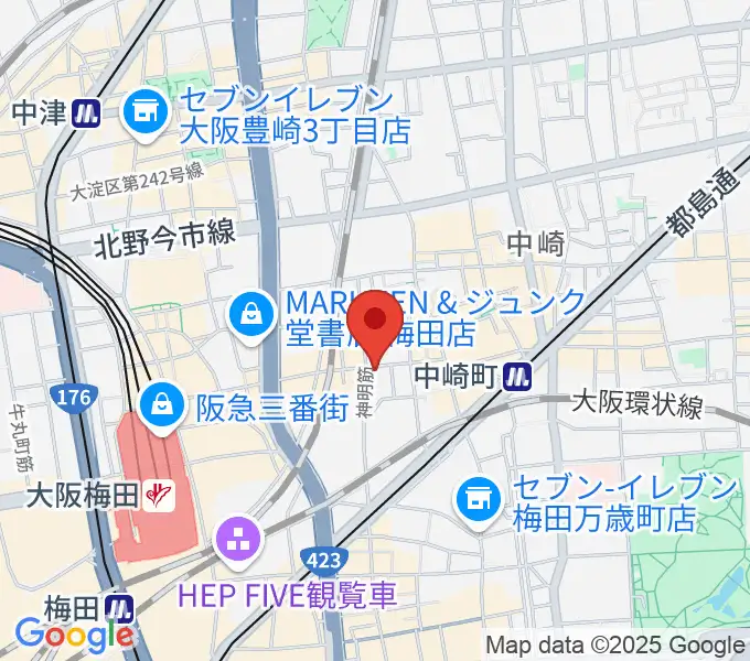ESPギタークラフト・アカデミー大阪校の地図