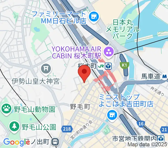 横浜ジャム音楽学院の地図