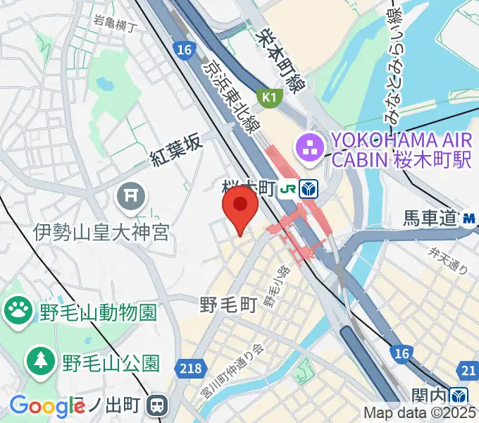 横浜ジャム音楽学院の地図