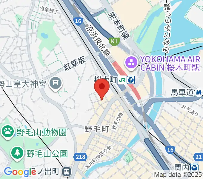 横浜ジャム音楽学院の地図