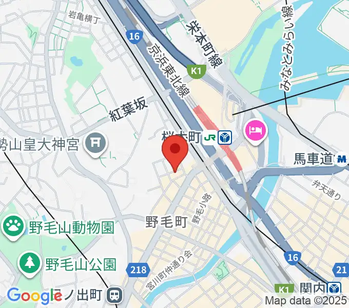 横浜ジャム音楽学院の地図