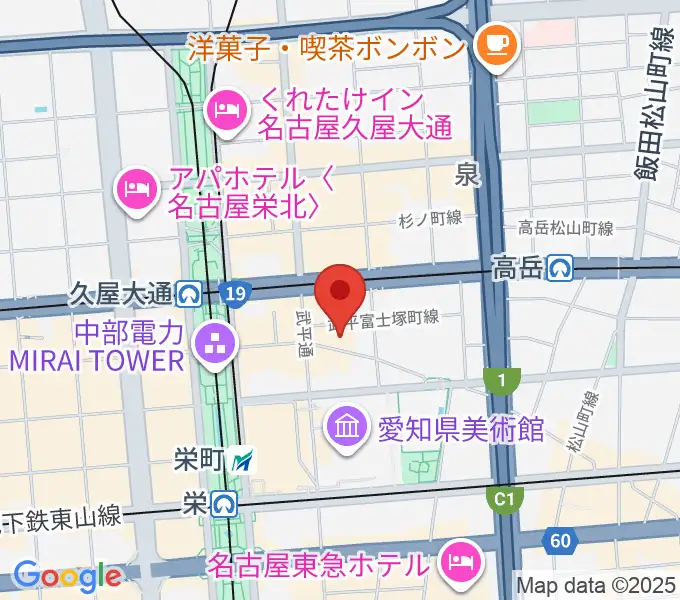 Vapors Records DJスクールの地図