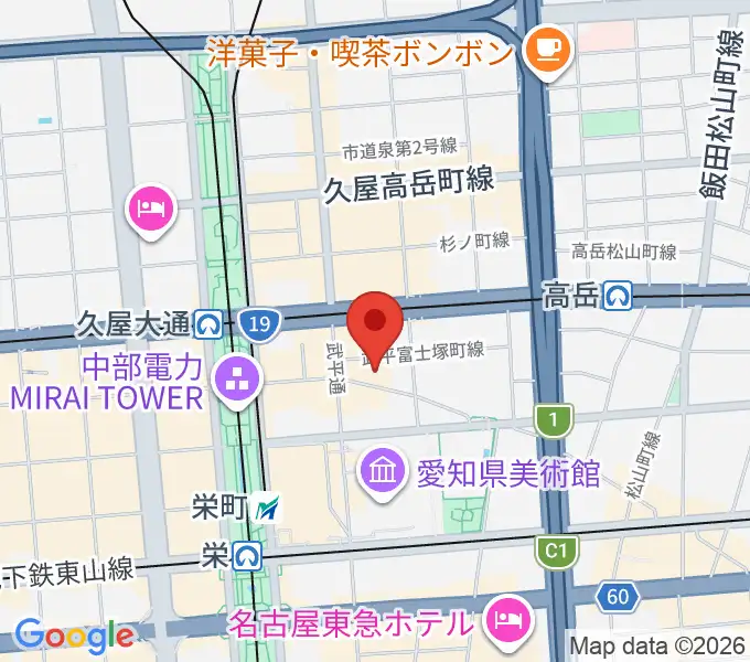 Vapors Records DJスクールの地図