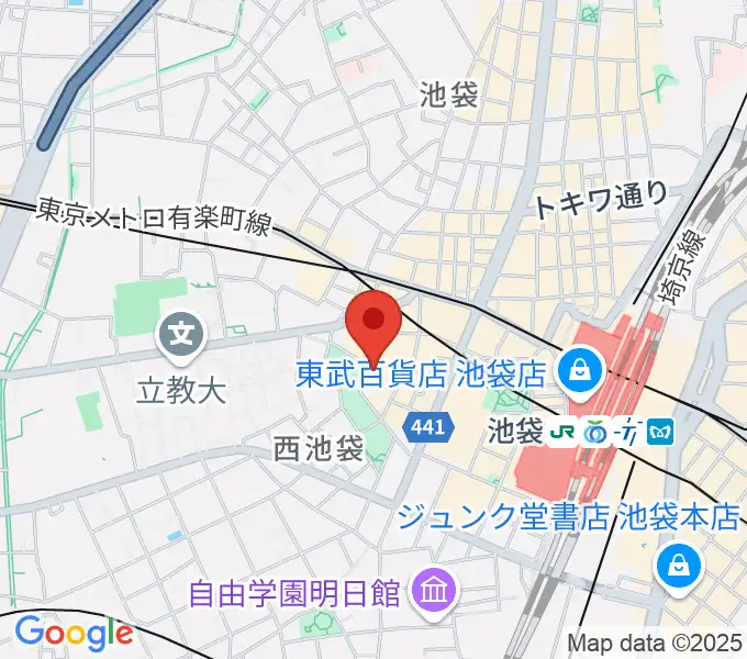 音楽教室ふわり池袋校の地図