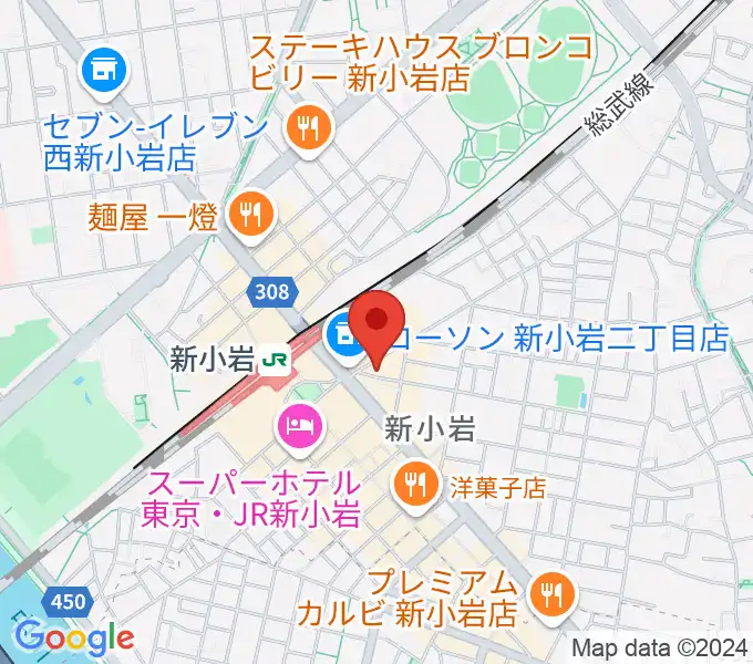 USボーカル教室新小岩駅前校の地図