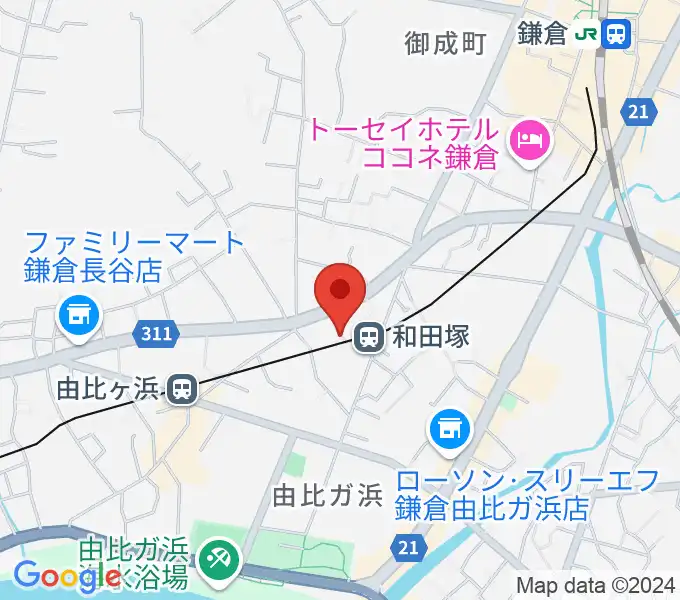 鎌倉アミ音楽教室の地図