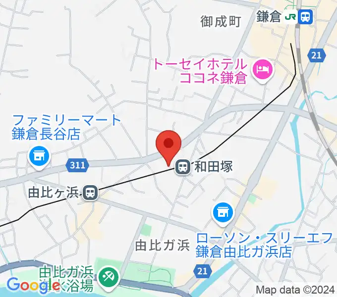 鎌倉アミ音楽教室の地図