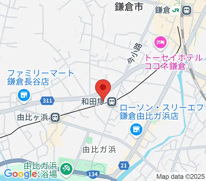 鎌倉アミ音楽教室の地図