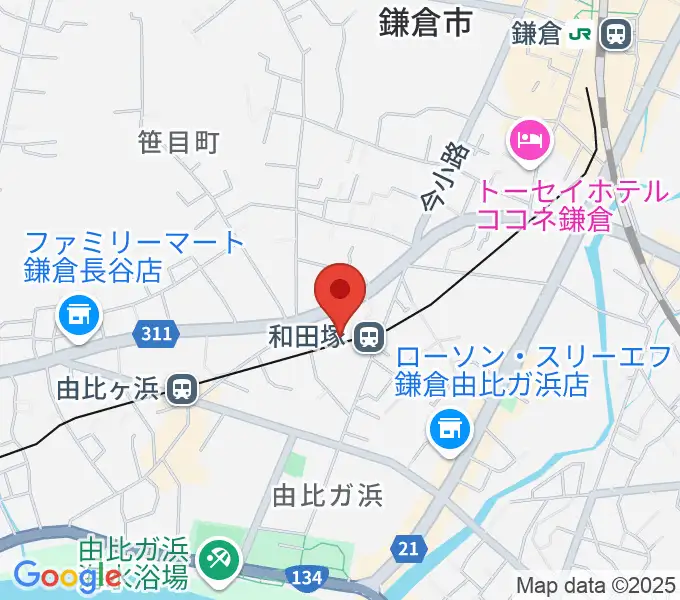 鎌倉アミ音楽教室の地図