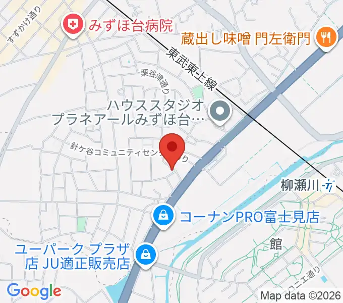 ドラム&パーカッションスクール トラストの地図