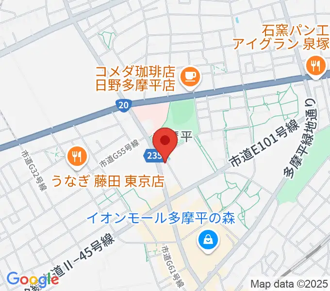 ミュージックスクールTakashimaの地図