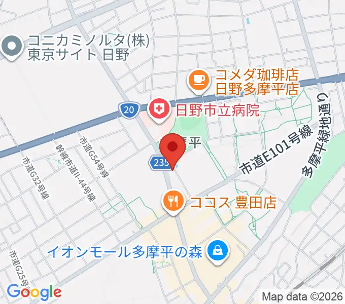 ミュージックスクールTakashimaの地図