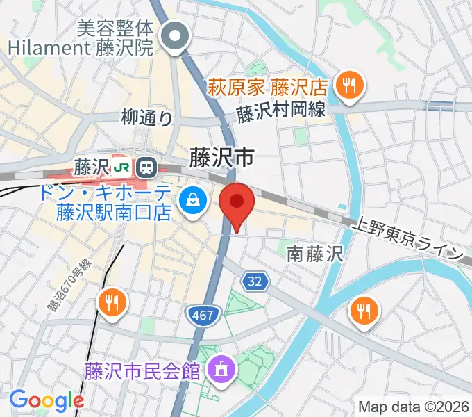 音楽教室パセオの地図