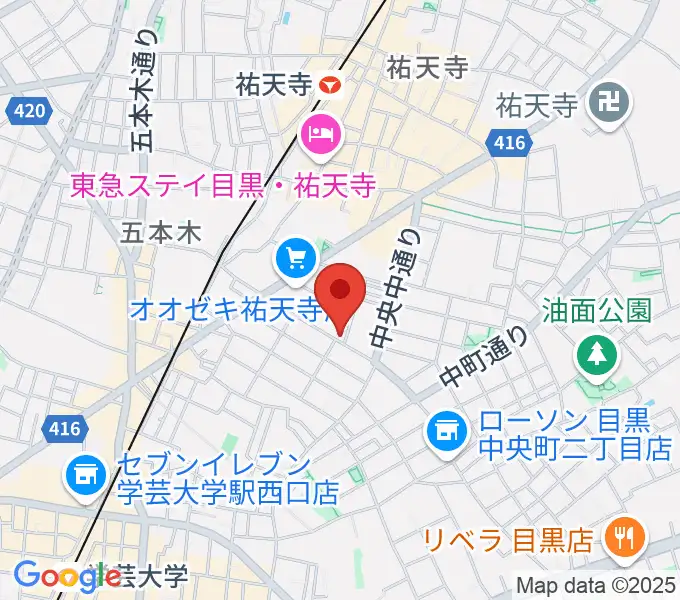 中島晴美ギター教室の地図