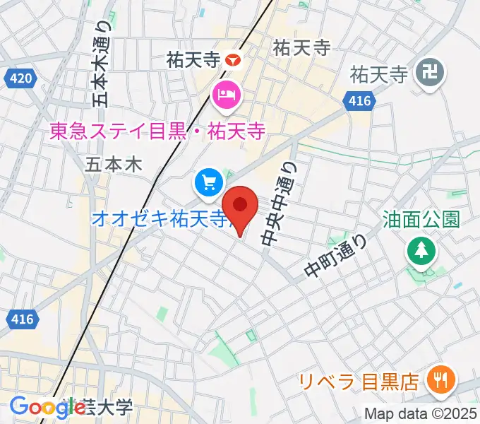 中島晴美ギター教室の地図