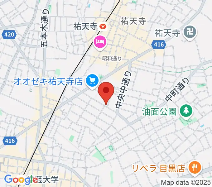 中島晴美ギター教室の地図