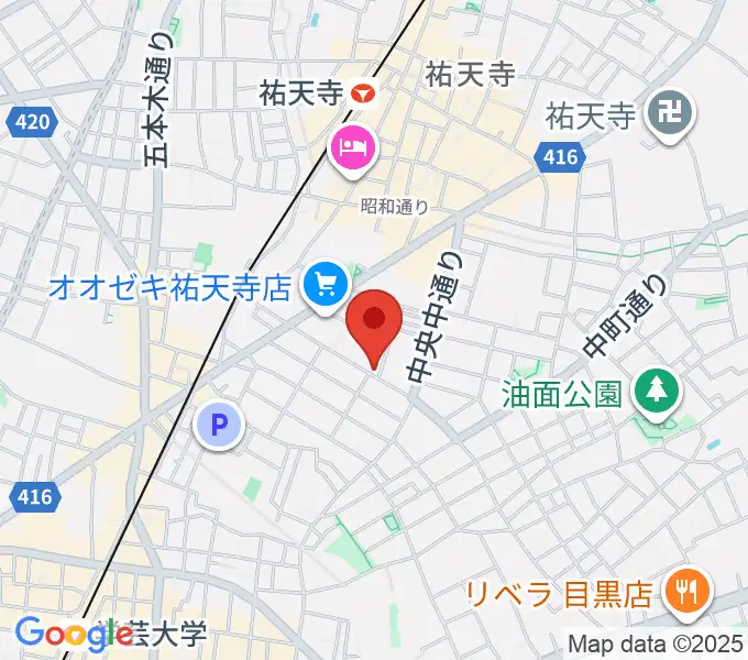 中島晴美ギター教室の地図