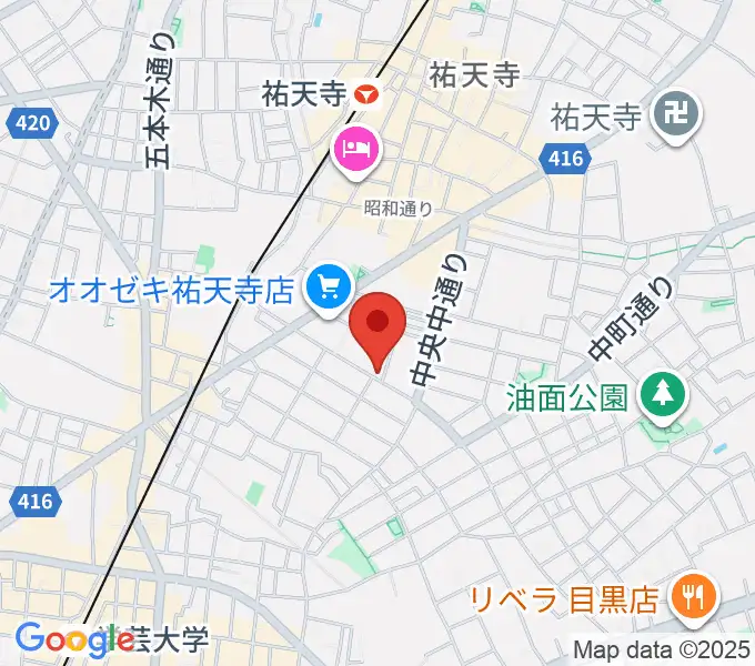 中島晴美ギター教室の地図