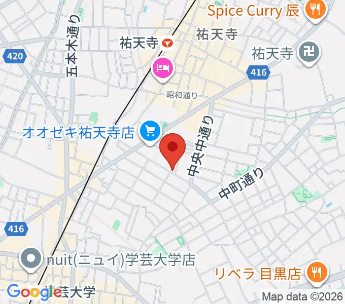 中島晴美ギター教室の地図