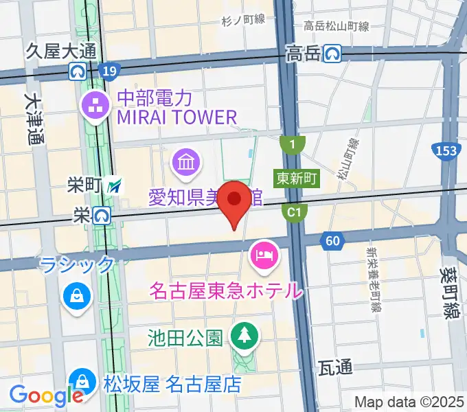 名古屋音楽学校の地図