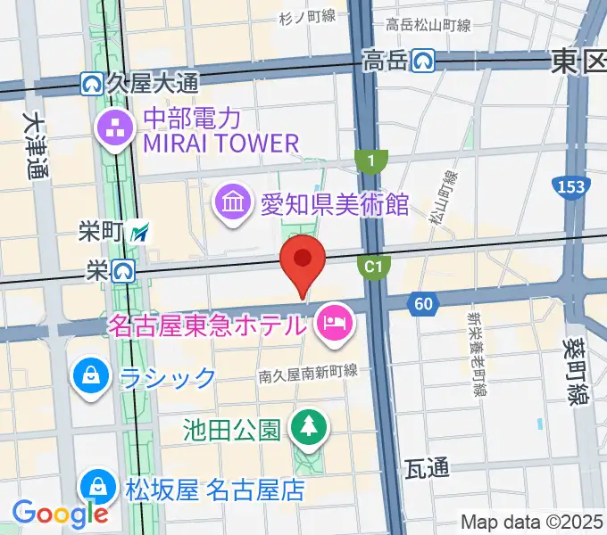 名古屋音楽学校の地図