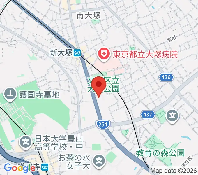 東邦音楽大学大学院の地図