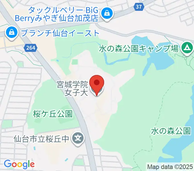宮城学院女子大学音楽科の地図