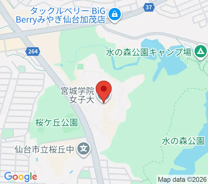 宮城学院女子大学音楽科の地図