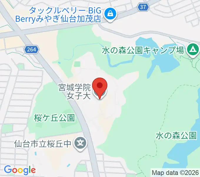 宮城学院女子大学音楽科の地図