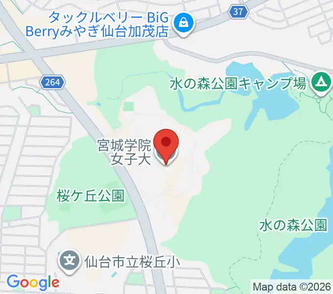 宮城学院女子大学音楽科の地図