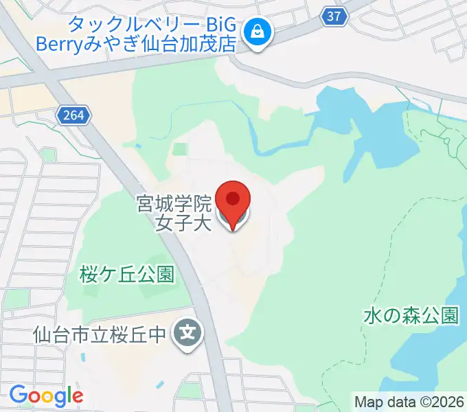 宮城学院女子大学音楽科の地図