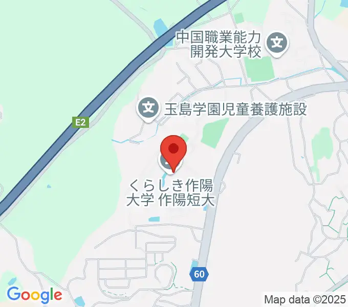 くらしき作陽大学 音楽学部の地図