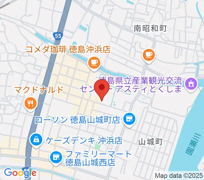 徳島文理大学音楽学部の地図