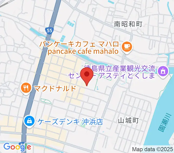 徳島文理大学音楽学部の地図