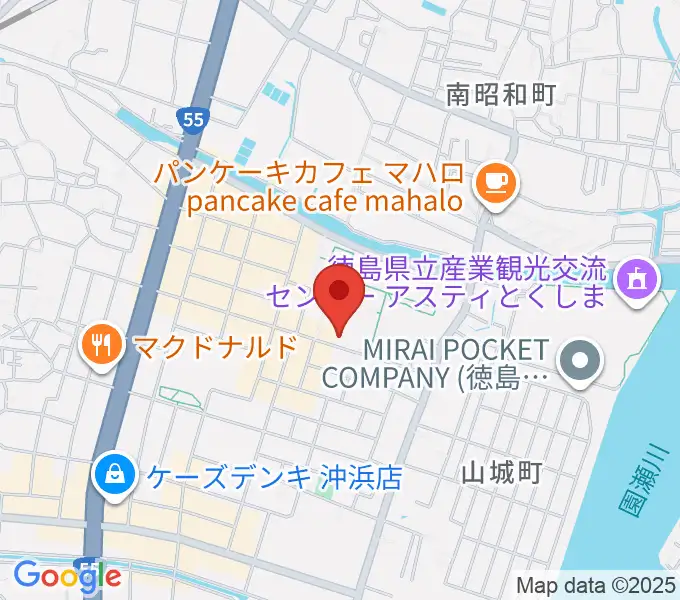 徳島文理大学音楽学部の地図
