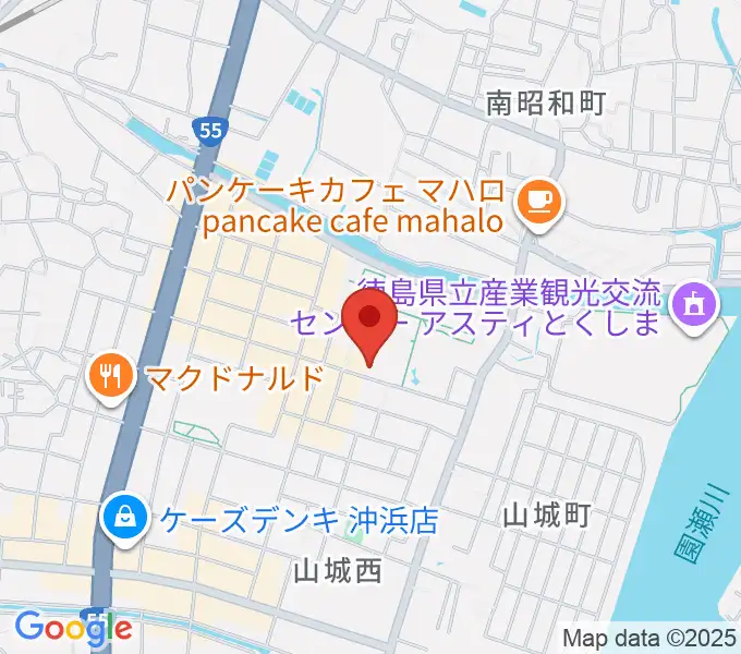 徳島文理大学音楽学部の地図