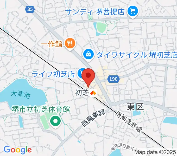 サカグチ音楽センターの地図