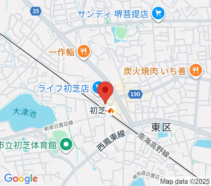 サカグチ音楽センターの地図