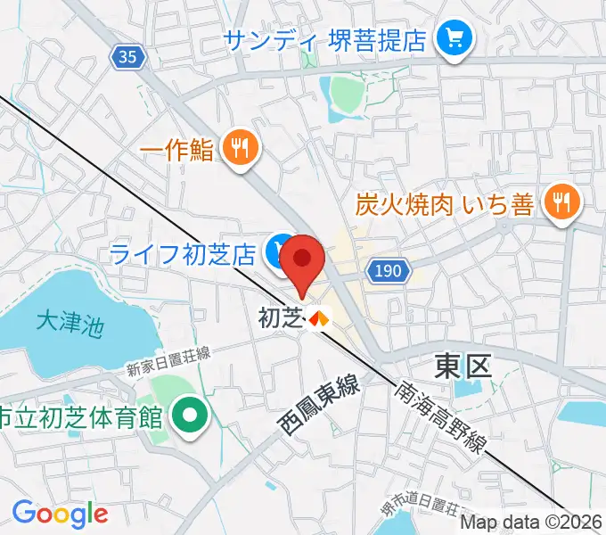サカグチ音楽センターの地図