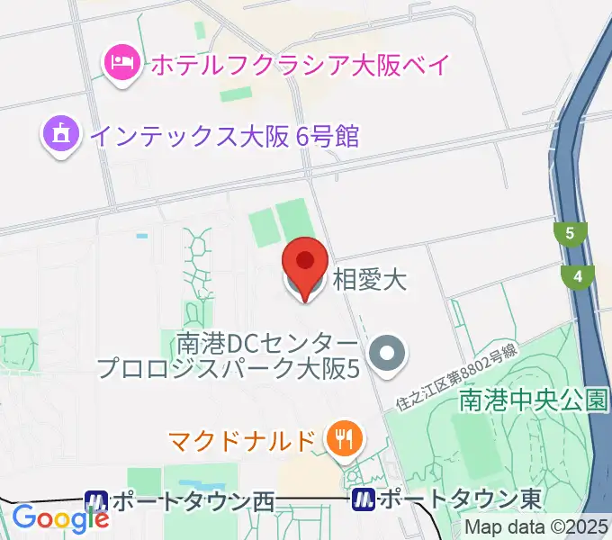 相愛大学 音楽学部音楽学科の地図