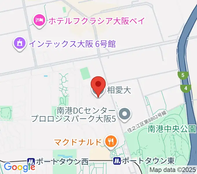 相愛大学 音楽学部音楽学科の地図