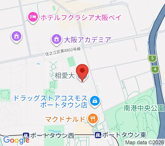 相愛大学 音楽学部音楽学科の地図