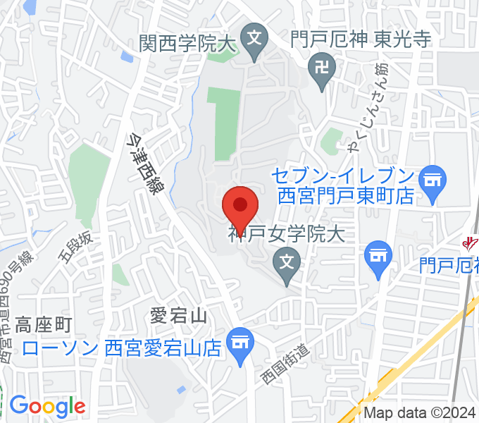 神戸女学院大学音楽学部音楽学科の場所