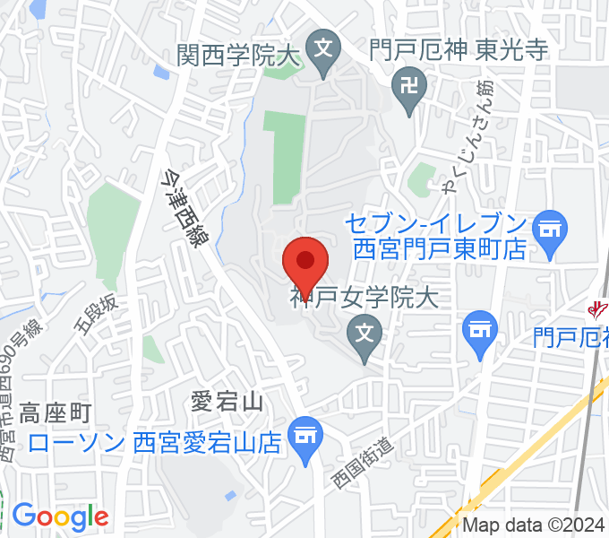 神戸女学院大学音楽学部音楽学科の場所