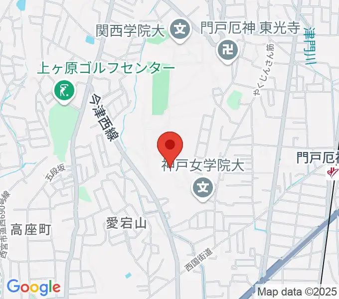 神戸女学院大学音楽学部音楽学科の地図