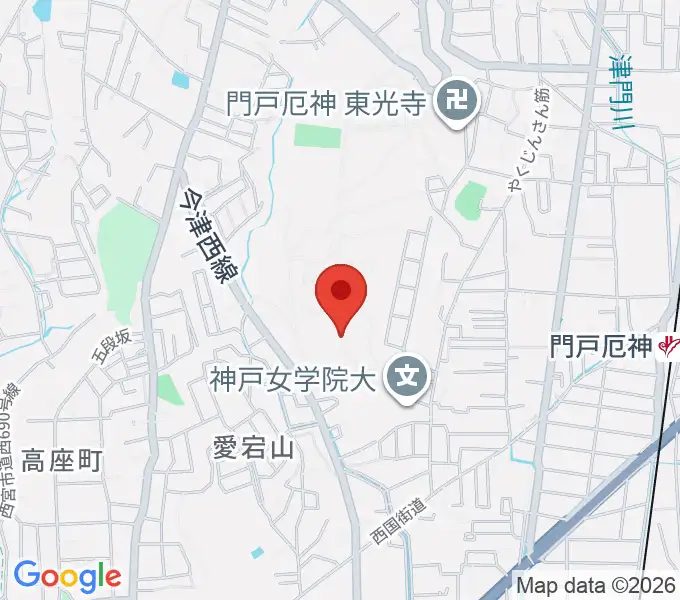 神戸女学院大学音楽学部音楽学科の地図