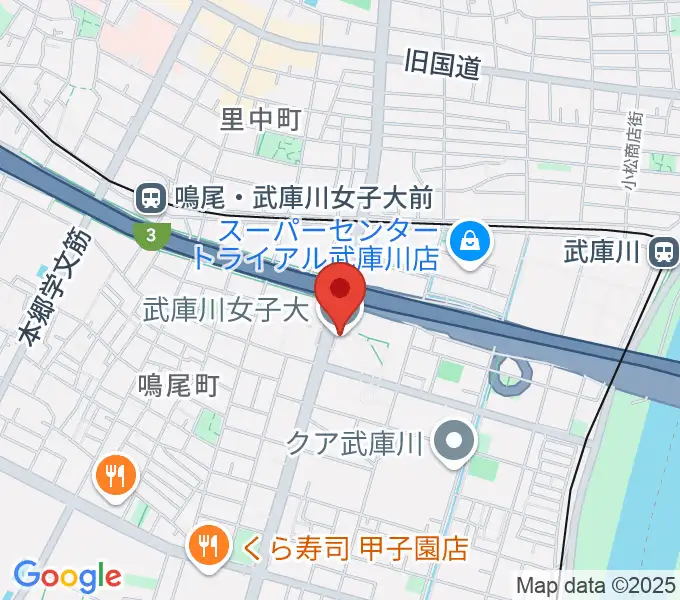 武庫川女子大学 音楽学部の地図